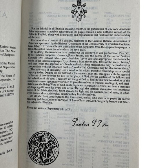 The New American Bible Revised Edition Softback Catholic Imprimatur CR 2011 - Picture 9 of 15